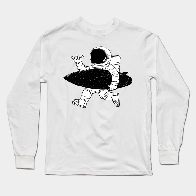 Space Surfer Long Sleeve T-Shirt by triagus